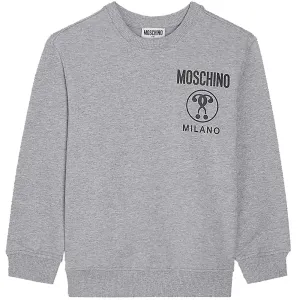 Moschino Boys Milano Logo Sweater Grey 10Y
