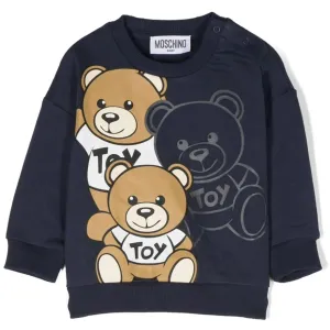 Moschino Baby Boys Teddy Bear Sweater in Navy 12/18 Blue