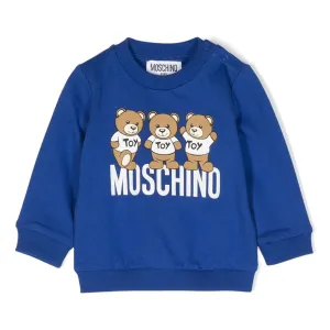 Moschino Baby Boys Teddy Sweater in Blue 2A Surf