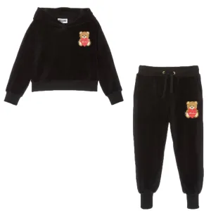 Moschino Girls Hoodie and Joggers Set in Black 8A