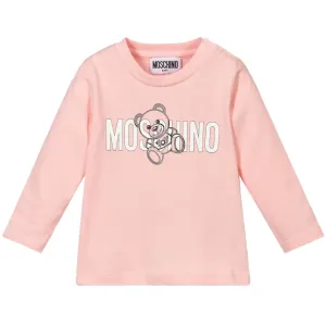 Moschino Baby Girl's Teddy T Shirt Pink 18M