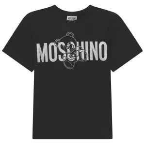 Moschino Boys Bear Logo T-shirt Black 8Y
