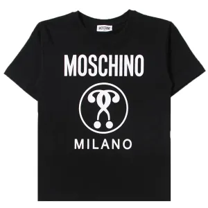 Moschino Unisex Kids Logo T-shirt Black 8Y #502532