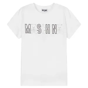 Moschino Unisex Kids Logo T-shirt White 14Y #380249