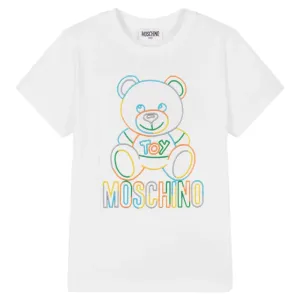 Moschino Unisex Kids Oversized Bear T-shirt White 4Y