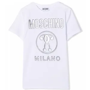 Moschino Unisex Logo T-shirt White 8Y