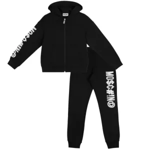 Moschino Boys Hooded Tracksuit Black 12Y
