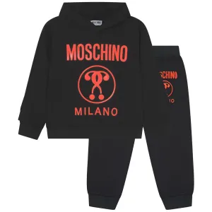 Moschino Boys Milano Logo Tracksuit Black 10 Years