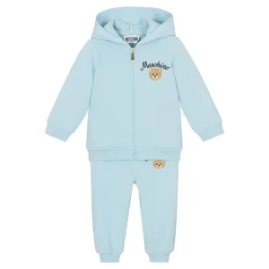 Moschino Baby Unisex Teddy Logo Tracksuit Set in Blue 2A SKY