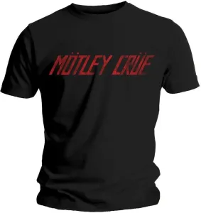 Motley Crue Camiseta de manga corta Distressed Logo Black 2XL