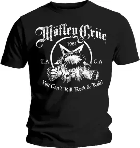 Motley Crue Camiseta de manga corta Unisex You Can't Kill Rock & Roll Black 2XL