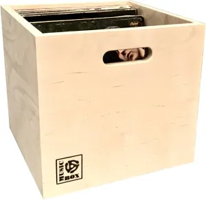 Music Box Designs Birch Caja Caja de discos de vinilo