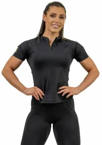 Nebbia Compression Zipper Shirt INTENSE Ultimate Black/Gold XS Camiseta deportiva