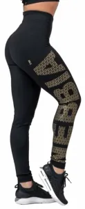 Nebbia Gold Print Leggings Black S Pantalones deportivos