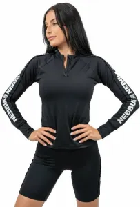 Nebbia Long Sleeve Zipper Top Winner Black S Camiseta deportiva