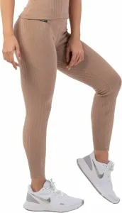 Nebbia Organic Cotton Ribbed High-Waist Leggings Marrón M Pantalones deportivos