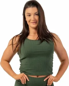 Nebbia Organic Cotton Ribbed Tank Top Dark Green M Camiseta deportiva
