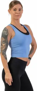 Nebbia Sporty Slim-Fit Crop Tank Top Light Blue L Camiseta deportiva