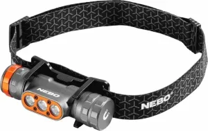 Nebo Transcend Rechargeable Black/Grey/Orange 1500 lm Headlamp Linterna de cabeza