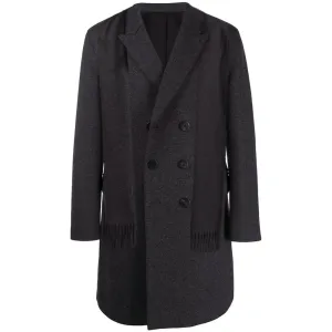 Neil Barrett Men's Double Breasted Wool Great Jacket Grey XL #706548