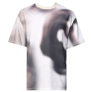 Neil Barrett Mens Blurred Dancers Print T-shirt Beige L