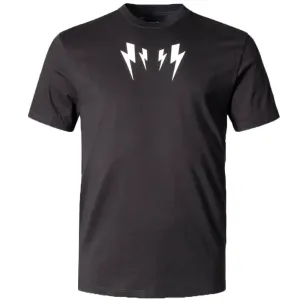 Neil Barrett Mens Mirrored Bolt T-shirt Black L