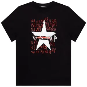 Neil Barrett Men's Star Painted T-shirt Black M