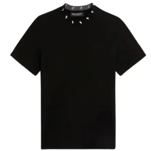 Neil Barrett Mens Thunderbolt Intarsia T-shirt Black XL