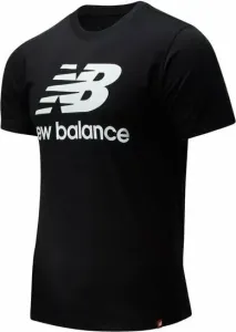 New Balance Mens Essentials Stacked Logo Tee Black 2XL