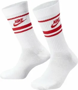 Nike Sportswear Everyday Essential Crew Socks Calcetines White/University Red/University Red L