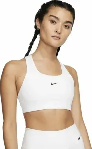 Nike Dri-Fit Swoosh Womens Medium-Support 1-Piece Pad Sports Bra White/Black L Ropa interior deportiva