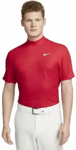 Nike Dri-Fit ADV Tiger Woods Mens Mock-Neck Golf Polo Gym Red/University Red/White L