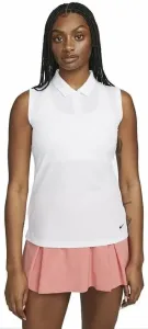 Nike Dri-Fit Victory Womens Sleeveless Golf Polo White/Black L Camiseta polo