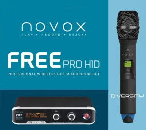 Novox Free Pro H1 Diversity Conjunto de micrófono de mano inalámbrico