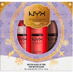 NYX Professional Makeup Lips make-up Lipgloss X-mas Butter Gloss Trio 3 x Liquid Lipgloss 8 ml 1 Stk