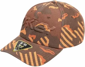Oakley 6 Panel Stretch Hat Embossed Orange Stripe/Grip Camo L/XL Gorra de beisbol