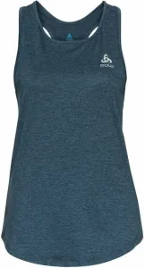 Odlo Women's Run Easy Tank Blue Wing Teal Melange L Camisetas sin mangas para correr