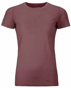 Ortovox 120 Tec Lafatscher Topo T-Shirt W Mountain Rose L Camisa para exteriores