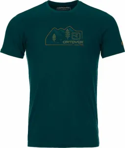 Ortovox 140 Cool Vintage Badge T-Shirt M Dark Pacific XL Camiseta Camisa para exteriores