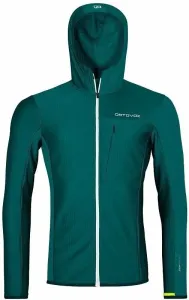 Ortovox Fleece Light Grid Hooded Jacket M Pacific Green L Sudadera con capucha para exteriores