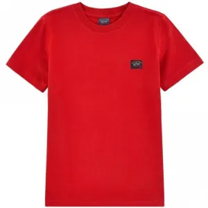 Paul & Shark Boy's Logo Patch T-shirt Red 10Y