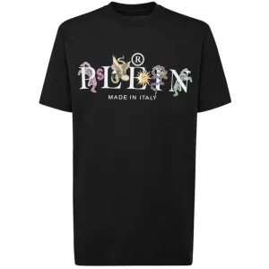 Philipp Plein Men's Graphic Tattoo Logo Jersey T-Shirt Black - L BLACK