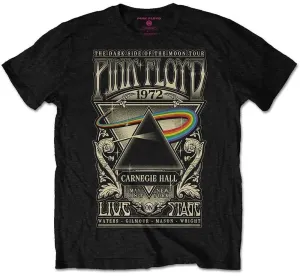 Pink Floyd Camiseta de manga corta Unisex Carnegie Hall Poster Black 3XL