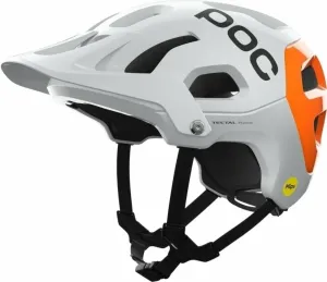 POC Tectal Race MIPS NFC Hydrogen White/Fluorescent Orange 51-54 Casco de bicicleta