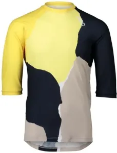 POC Women's Pure 3/4 Jersey Color Splashes Multi Sulfur Yellow 2XL Maillot de ciclismo