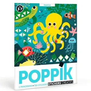 Poppik Panorama Aquarium Educational Poster With 750 Stickers