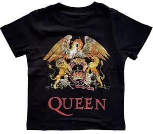 Queen Camiseta de manga corta Classic Crest Unisex Black 2 Years