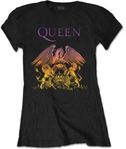 Queen Camiseta de manga corta Gradient Crest Black 2XL #23000