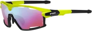 R2 Rocket Neon Yellow-Black Matt/Blue Revo Pink Gafas de ciclismo