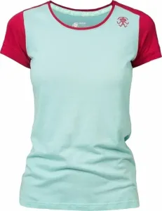 Rafiki Chulilla Lady T-Shirt Short Sleeve Eggshell Blue/Earth Red 38 Camisa para exteriores